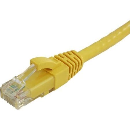 ECAT5-4PR-01YEB LYNN  CAT5e patch cable - colored snagless boot 24awg - 1ft - yellow