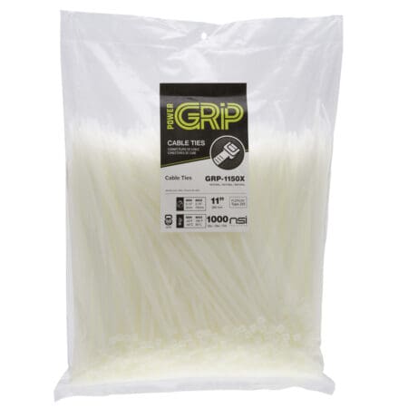 GRP-1150X PowerGrp Cable Tie -- Standard Duty 50lbs -- Natural Color -- 11" -- 1000pk