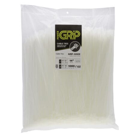 GRP-1450X PowerGrp Cable Tie -- Standard Duty 50lbs -- Natural Color -- 14" -- 1000pk
