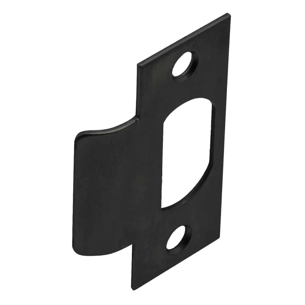 10-001 118 622 Schlage T-Square Corner Strike With Plastic Box, 2-3/4" x 1-1/8", 1-1/8" Lip, For Use With A/AL/B250/CS210/H/S/S200 Series, Flat Black Coated Finish