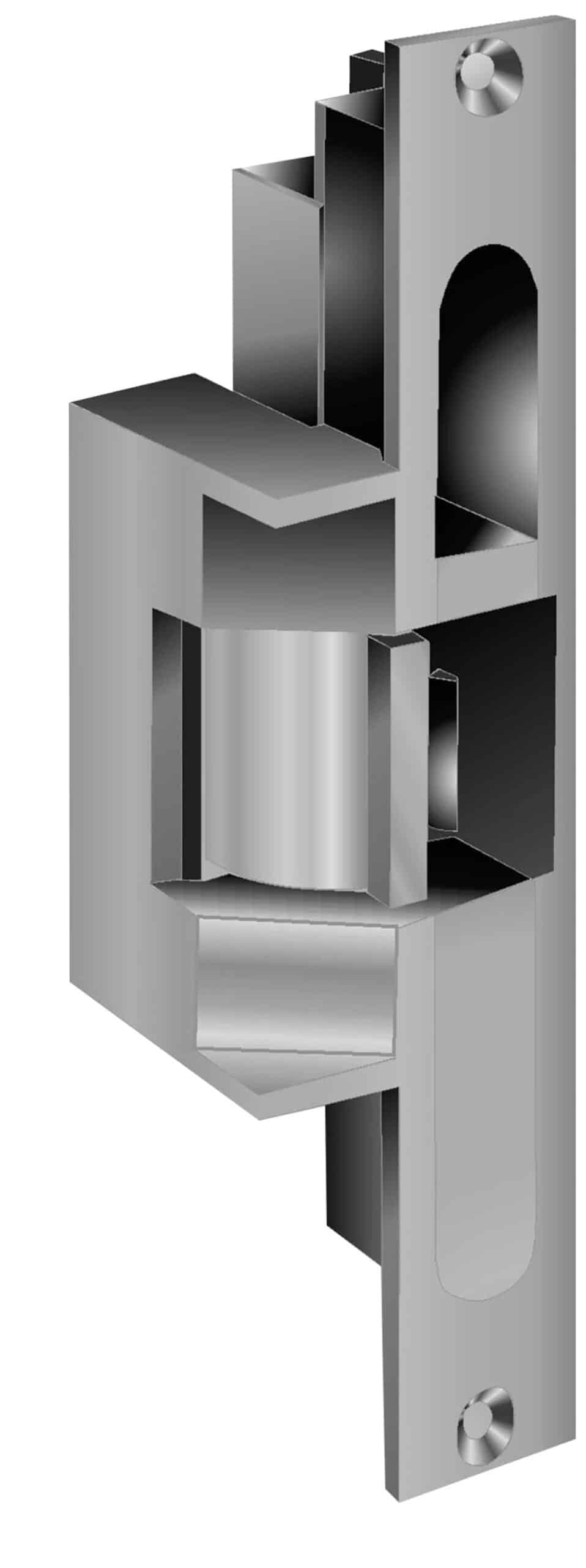 310-3-1 12D 630 Fail Secure, Complete 12VDC Electric Strike, 1" Keeper, Satin Stainless Steel