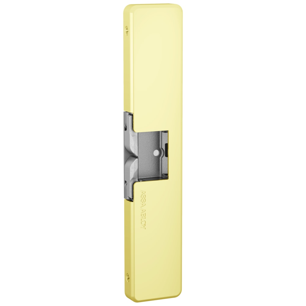 HES 9400-605 Fail Safe/Fail Secure, Complete 12/24VDC Electric Strike, Surface Mounted, 1/2" Thickness, Bright Brass