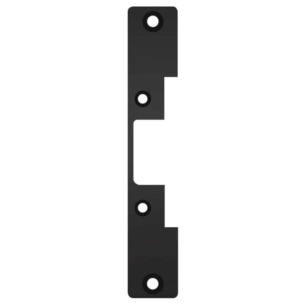 HES 503 BSP Faceplate Only, 5000/5200 Series, 6-7/8" x 1-1/4", Flat with Radius Corners, Black Suede Powder Coat Finish