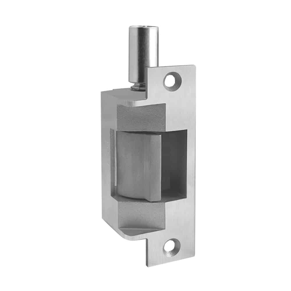 712-75 24D 630 LBMLCM Fail Secure, Complete 24VDC Electric Strike, 3/4" Keeper, Metal Frame, Latchbolt & Locking Cam Monitor, Satin Stainless Steel
