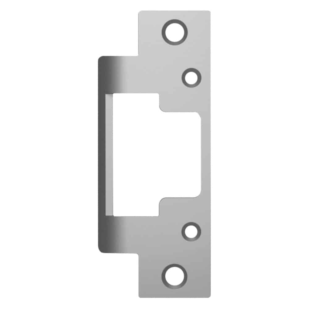 HES 801A 630 Electric Strike Faceplate Only, 8000/8300 Series, 4-7/8" x 1-1/4", Flat with Radius Corners, Satin Stainless Steel