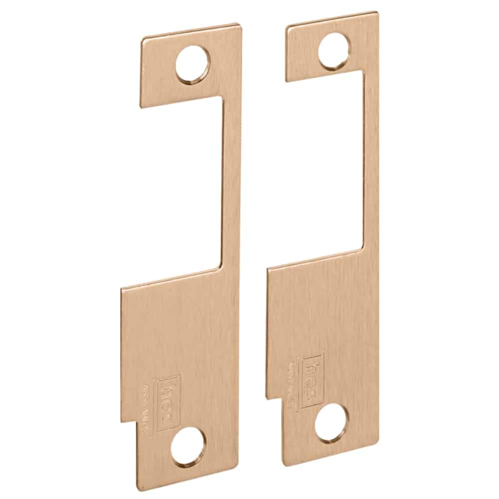 HES 852K 612 Faceplate Only, 8500 Series, 4-7/8" x 1-1/4", Use with Corbin Russwin ML2000, Satin Bronze