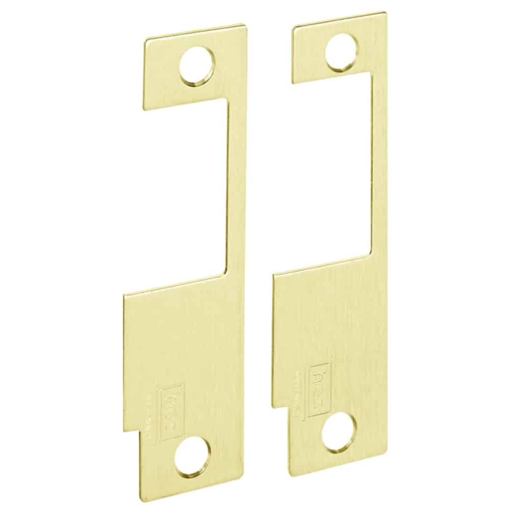 HES 852M 605 Faceplate Only, 8500 Series, 4-7/8" x 1-1/4", Use with Yale 8700, 8800, Accurate, Falcon, Kaba, Bright Brass