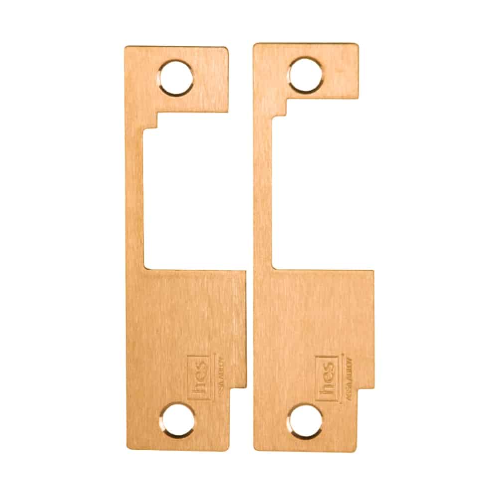 HES 851M 612 Faceplate Only, 8500 Series, 4-7/8" x 1-1/4", Use with Sargent 8100, 8200, 9200, Satin Bronze
