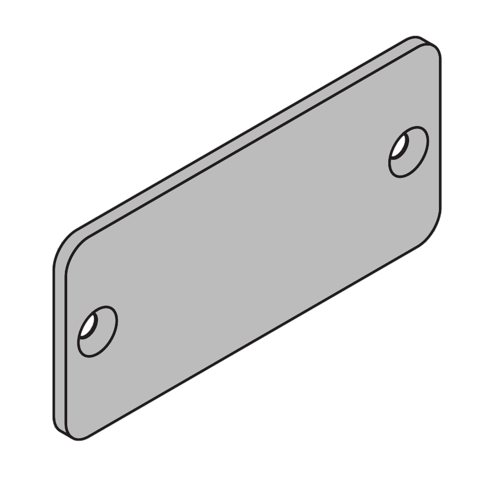 23631823-626 Schlage Electronics AD/CO Series Decorative Plate with Fasteners, Exit Trim, 1.5"H X 3.25"W X .105"D, Satin Chrome Finish