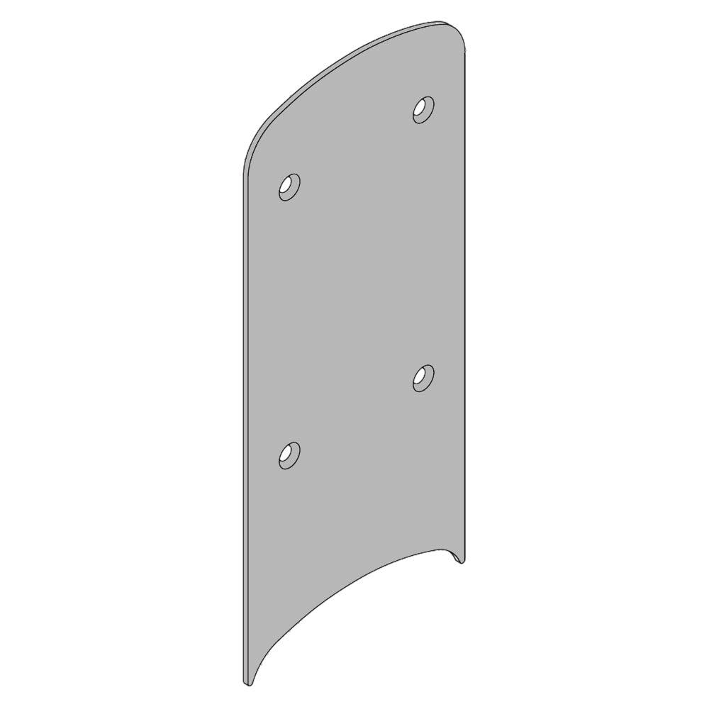 23760309-626 Schlage Electronics AD/CO Series Decorative Plate with Fasteners, 8" X 3.5" X .075", Satin Chrome Finish