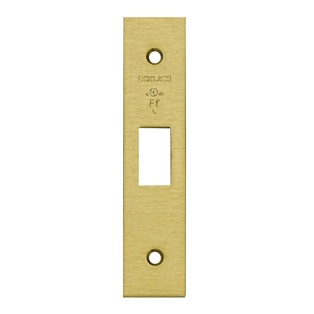 09-717 606 Schlage Lock Small Case Deadbolt Armor Front, Over 1-3/4" Doors, For Use With L460/62/63/64/80/96, Satin Brass Finish