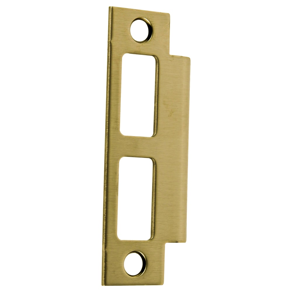 10-072 1316 606 Schlage T-Square Corner Strike With Plastic Box, 4-7/8" x 1-1/4", 1-3/16" Lip, For Use With L Series, Satin Brass Finish