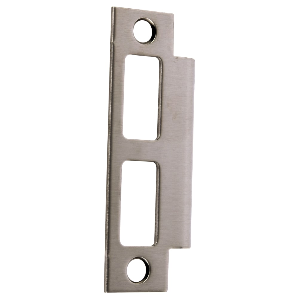 10-072 1316 630 Schlage T-Square Corner Strike With Plastic Box, 4-7/8" x 1-1/4", 1-3/16" Lip, For Use With L Series, Satin Stainless Steel Finish
