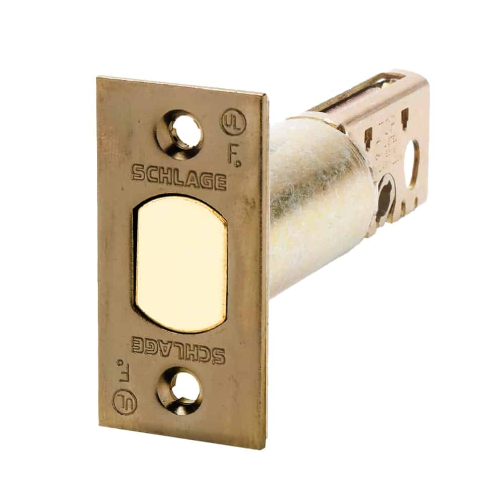 12-631 609 Schlage Lock Deadbolt, With 2-1/4" x 1-1/8" Square Corner Faceplate, 2-3/4" Backset, 1" Housing Diameter, For Use With B600/700/800 Series, Satin Brass Blackened Satin Relieved Clear Coated Finish