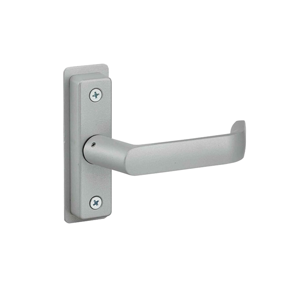 4569-601-130 Adams Rite Flat Euro Lever Trim with Return, For 1-3/4 In. to 2 In. Thick Door, RH or RHR, Satin Aluminum Paint