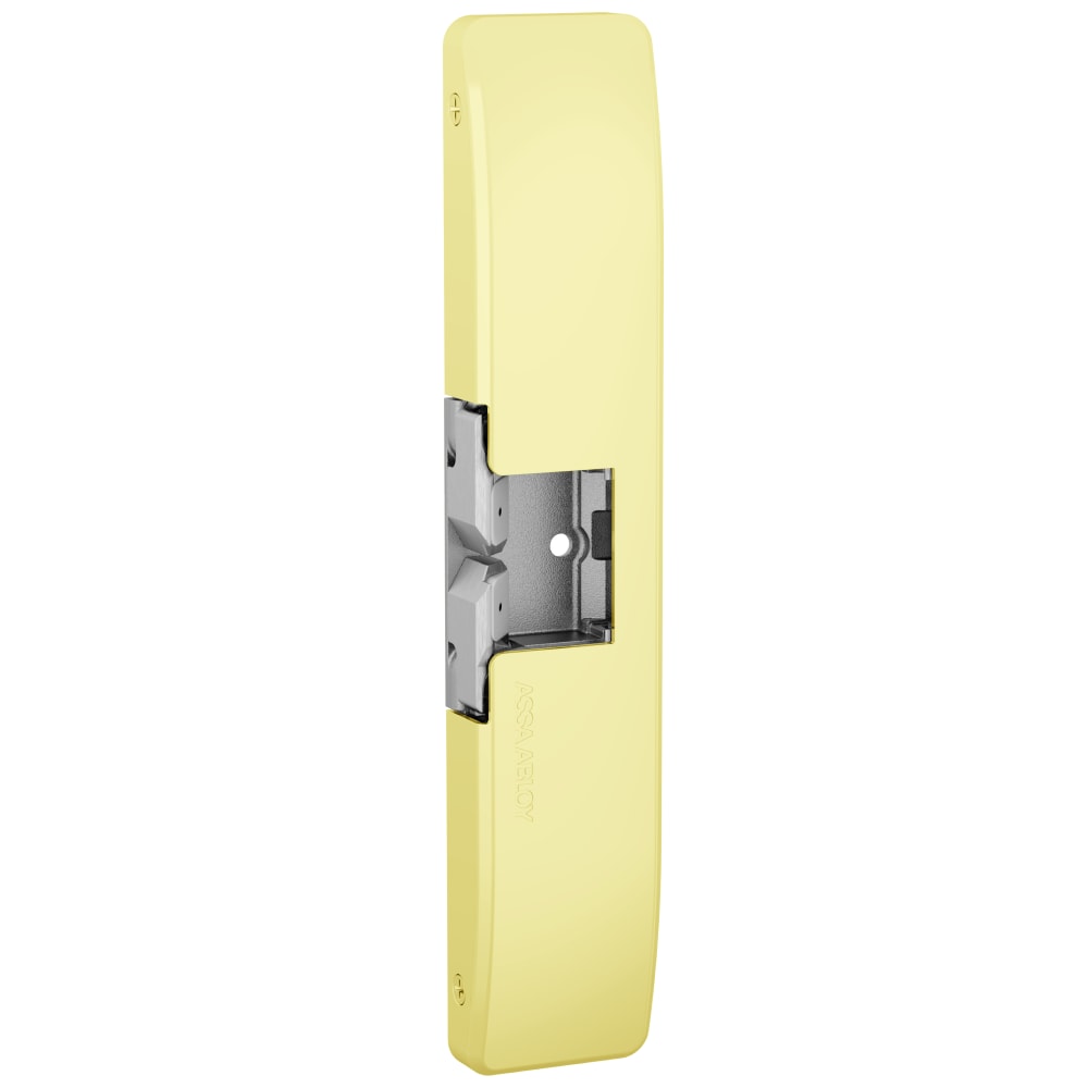 HES 9500-605 Fail Safe/Fail Secure, Complete 12/24VDC Electric Strike, Surface Mounted, 3/4" Thickness, Fire Rated, Bright Brass