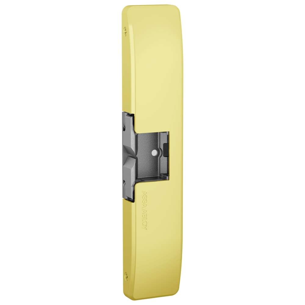 HES 9600-605 Grade 1 Electric Strike, Fail Safe/Fail Secure, 12/24 VDC, Surface Mounted, 3/4" Thickness, Bright Brass Finish