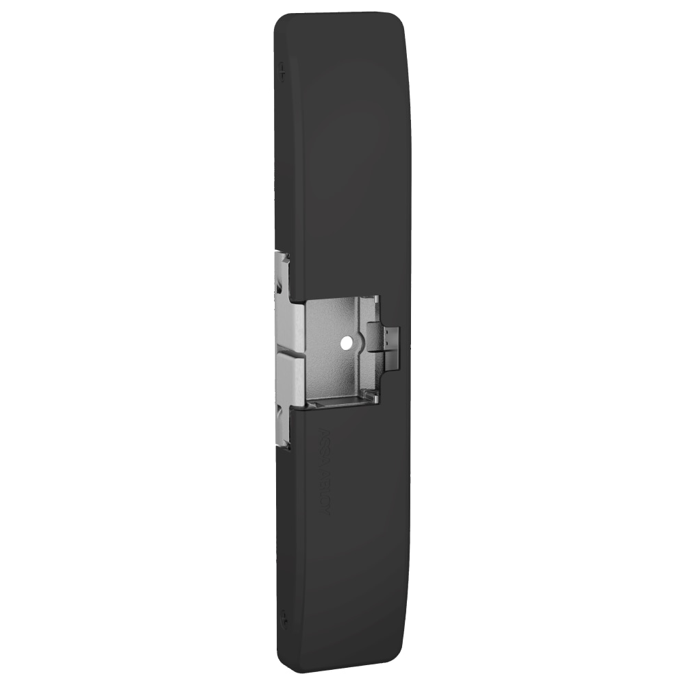 HES 9700-BSP Fail Safe/Fail Secure, Complete 12/24VDC Electric Strike, Surface Mounted, 3/4" Thickness, Fire Rated, Black Suede Powder Coat