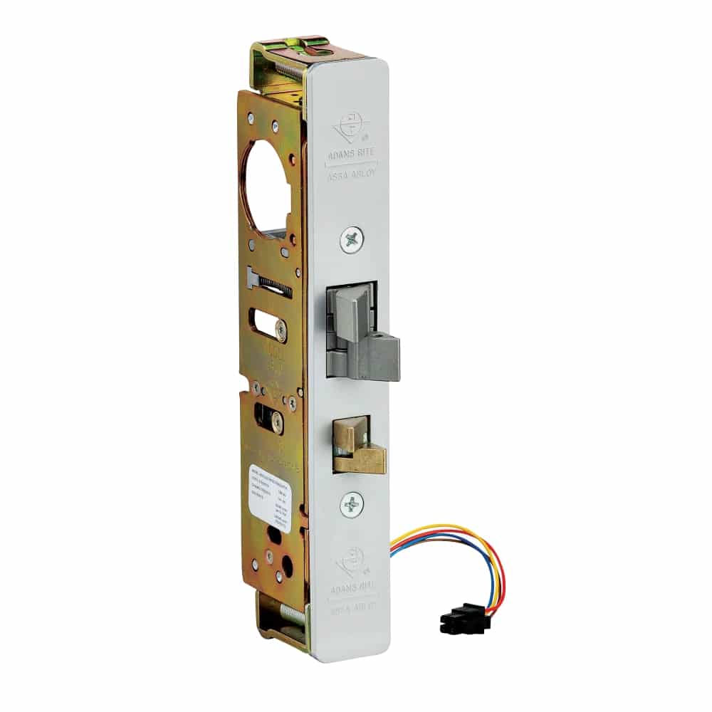 4300-4M-201-628 Adams Rite Steel Hawk Electrified Deadlatch, 1-1/2" Backset, Monitored, Mortised Strike, Flat, Aluminum