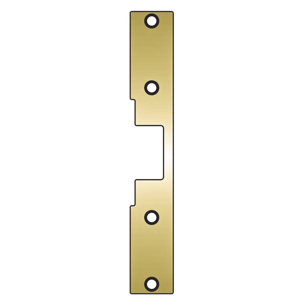 HES J-2 606 Electric Strike Faceplate Only, 1006 Series, 9" x 1-3/8", Use with Cylindrical Locks, up to 3/4" Throw, Satin Brass
