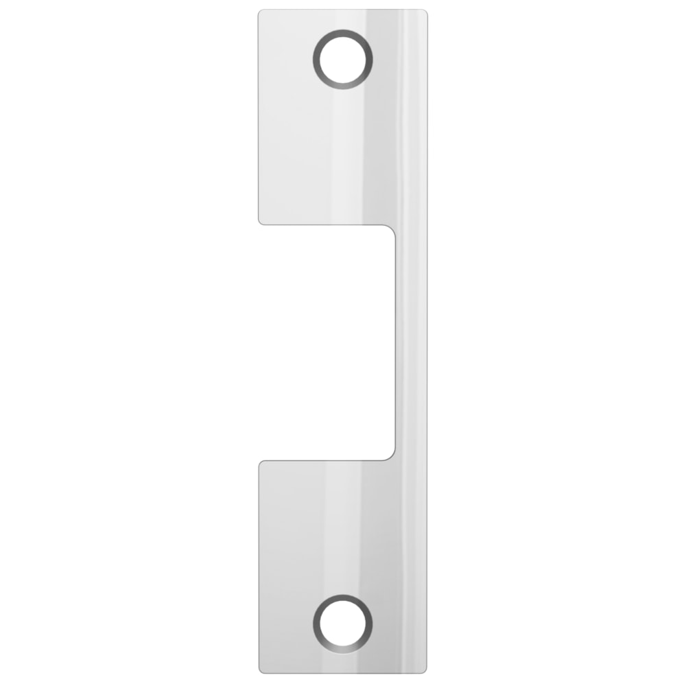 HES J 629 Faceplate Only, 1006 Series, 4-7/8" x 1-1/4", Use with Cylindrical Locks, up to 3/4" Throw, Bright Stainless Steel
