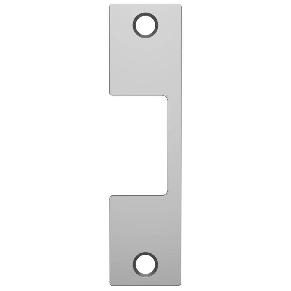 HES J 630 Faceplate Only, 1006 Series, 4-7/8" x 1-1/4", Use with Cylindrical Locks, up to 3/4" Throw, Satin Stainless Steel