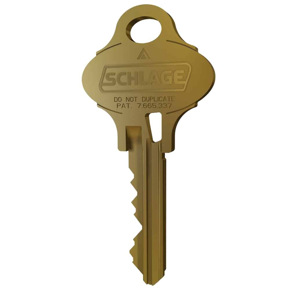 35-268 S123 Schlage Lock Key Blank, "Do Not Duplicate", Embossed, S123 Keyway