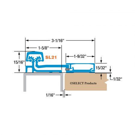 SL21 CL HD 83 Select Hinges Continuous Hinges