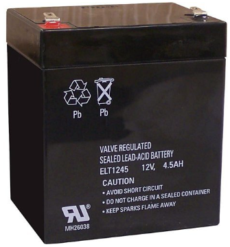 BT124 Altronix Rechargeable Battery, Sealed Lead Acid (SLA), 12VDC, 4Ah