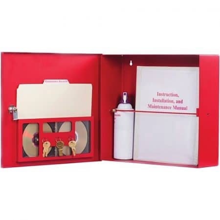 Mier BW-DOCBOX Storage Cabinet for Documents, 15" 13" 4", Red