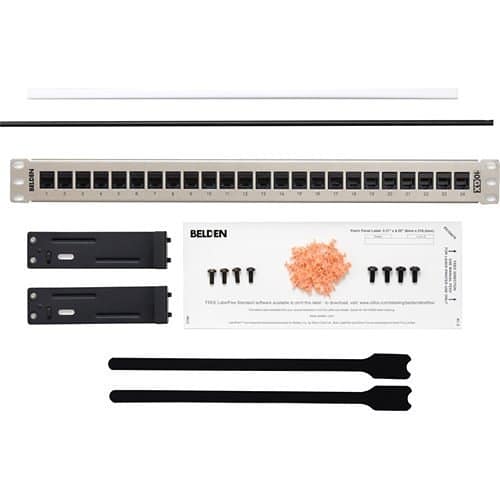Belden AX103254 10GX KeyConnect 24-Port Patch Panel, 1U RMS,
