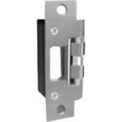 HES 801-630 8000 Series Square Corners Faceplate for Cylindrical Locksets, 4-7/8" x 1-1/4", Satin Stainless