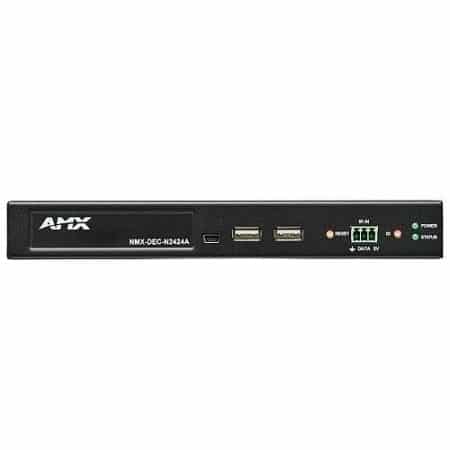 AMX FGN2424A-SA N2400 Series 4K and HDR Video Over IP Decoder with PoE+, KVM and