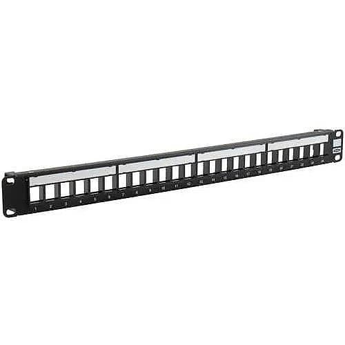 Hubbell HPJ24 Patch Panel, Jack, Unloaded, 24-Port, 19" X 1.75"