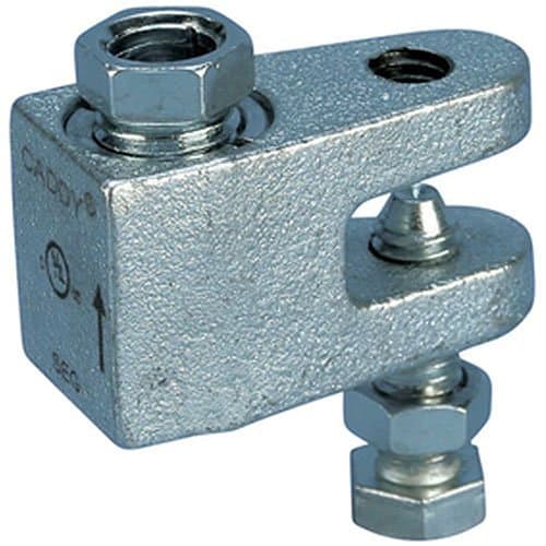 nVent CADDY CRLB37EG Rod Lock Beam Clamp, Electrogalvanized CAST Iron, 3/8" Rod