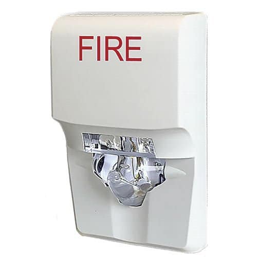 Kidde EG1VWF Genesis EG1 Series LED Strobe, Selectable Candela, White, "FIRE" Red Marking, (EG1F-VM