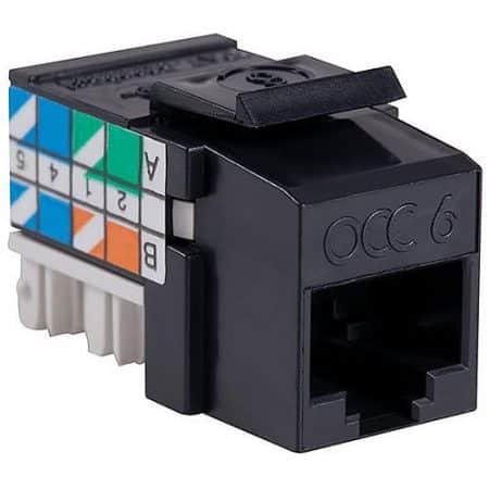 OCC KMJA602S KMJ CAT6 Shielded Jack, Slimline, Universal 568A/B