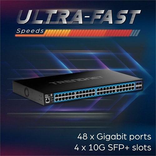 TRENDnet TEG-3524S 52-Port Gigabit Web Smart Switch with 10G SFP+ - Image 8