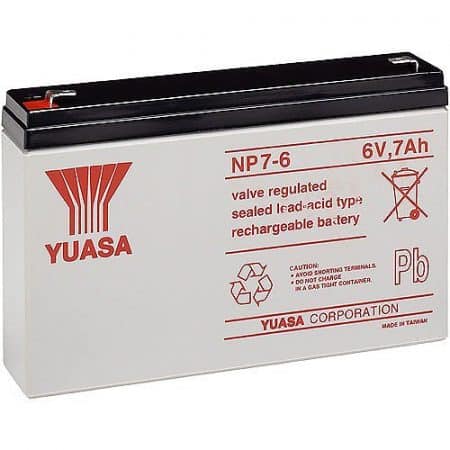 Yuasa NP76 6V, 7Ah Rechargeable SLA Battery,