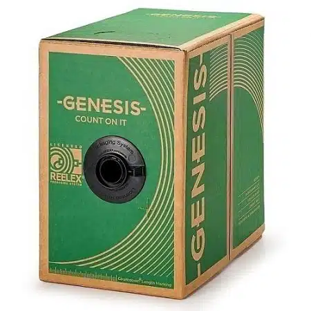 Genesis 32025512 22/2 Stranded Shielded Plenum Cable, CL3P, FPLP, CMP, FT6, 500' (152.4m), REELEX Pull Box, Natural - Image 2