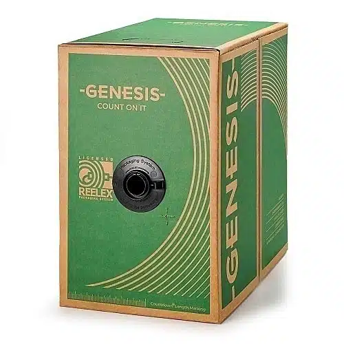 Genesis 32165512 18/6 Stranded Shielded Plenum Cable, CL3P, FPLP, CMP, FT6, 500' (152.4m), REELEX Pull Box, Natural - Image 2