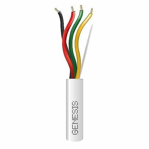 Genesis 43075501 18/4 Solid Riser Fire Alarm Cable, Unshielded, FPLR, CL3R, FT4, Sunlight Resistant, 500' (152.4 m), REELEX Pull Box,