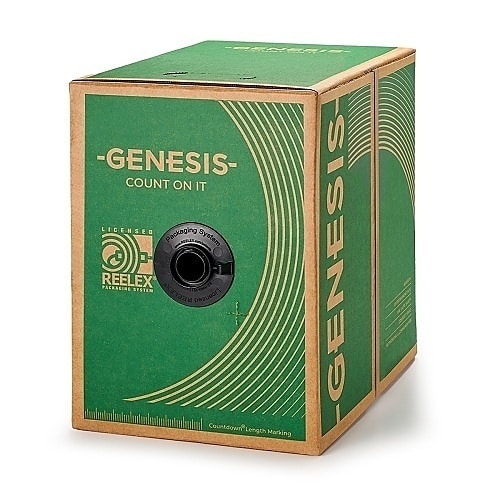 Genesis 43075501 18/4 Solid Riser Fire Alarm Cable, Unshielded, FPLR, CL3R, FT4, Sunlight Resistant, 500' (152.4 m), REELEX Pull Box, - Image 2