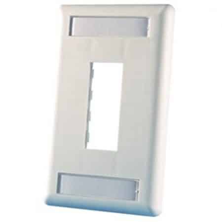 Ortronics 40300548 TracJack Single Gang Plastic Faceplate, 2-Port,