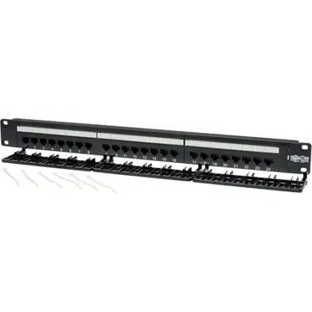 Tripp Lite N252-024 24-Port 1U Rack-Mount CAT6/CAT5 110 Patch Panel, 568B, RJ45 Ethernet, 19" Rackmount Ready, - Image 2
