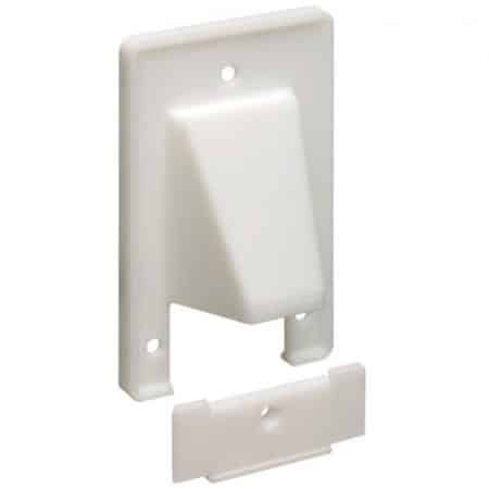 Arlington CER1 the Scoop, Non-Metallic Reversible Two-Piece Low-Voltage Cable Entrance Plate, Single-Gang,