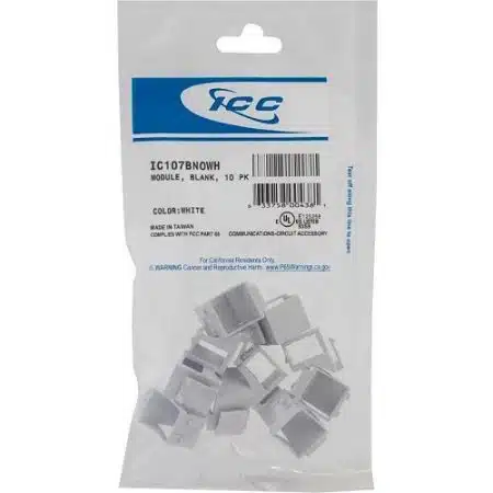 ICC IC107BN0WH Blank Fill-in Insert for HD-Style Ports, 10-Pack, - Image 2