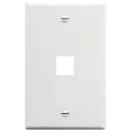 ICC IC107LF1WH Single-Gang Classic Oversized Faceplate, One Port,