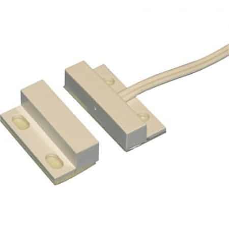 GRI 55F-12-W Miniature Surface Mount Switch Set, 1/2" Standard Gap, 10W, 200VDC, 0.50A, Closed Loop, N/O, and 12" 22AWG Leads,