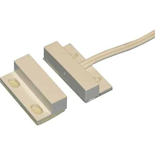 GRI 55F-12-W Miniature Surface Mount Switch Set, 1/2" Standard Gap, 10W, 200VDC, 0.50A, Closed Loop, N/O, and 12" 22AWG Leads,